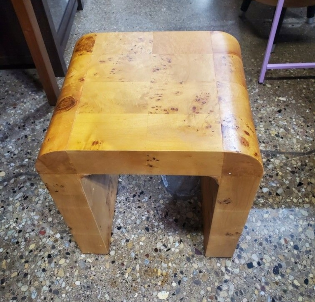 Burl Wood Waterfall End Table - photo 2