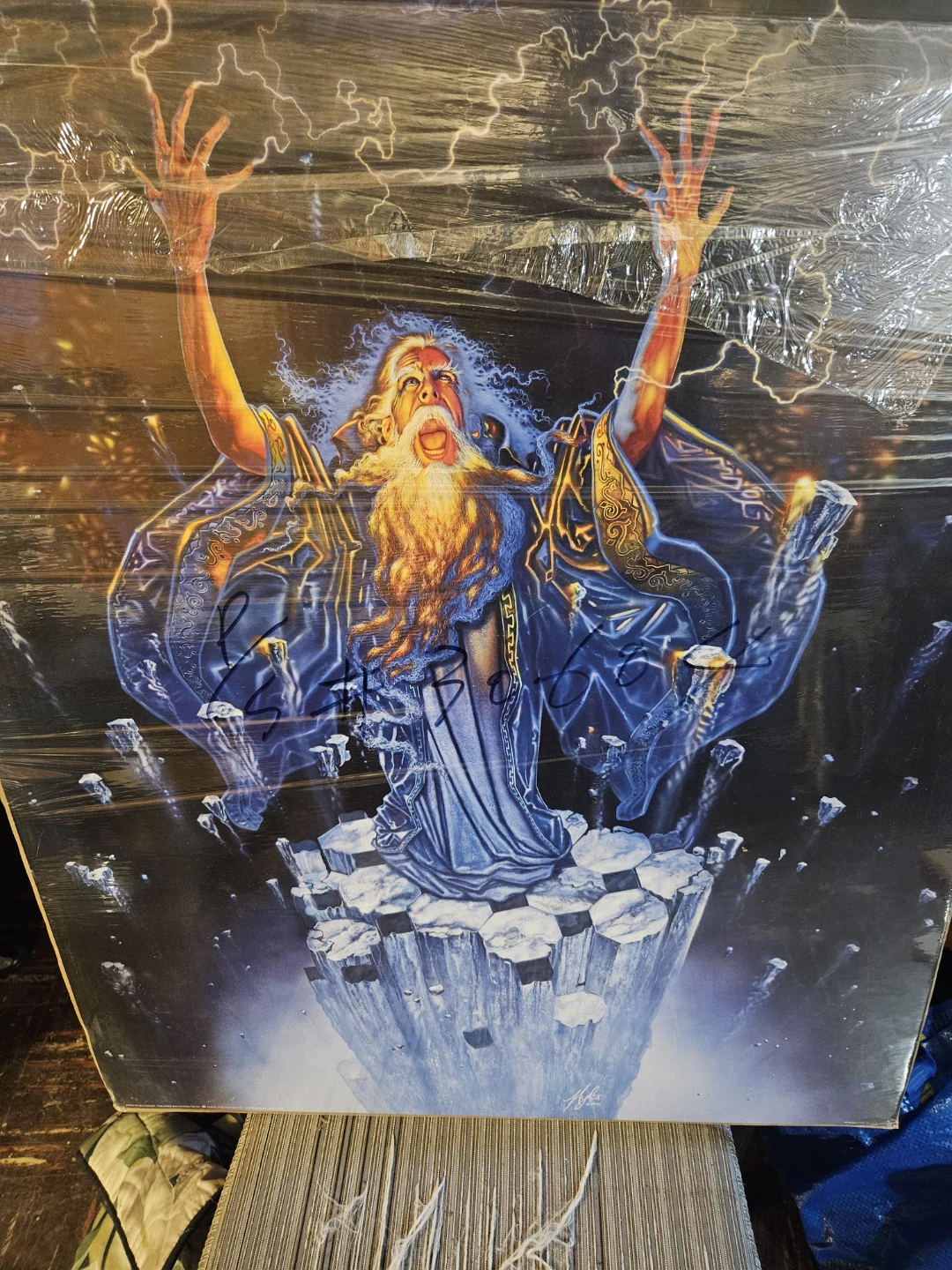 Fantasy Wizard and Dragon Art Print - photo 3