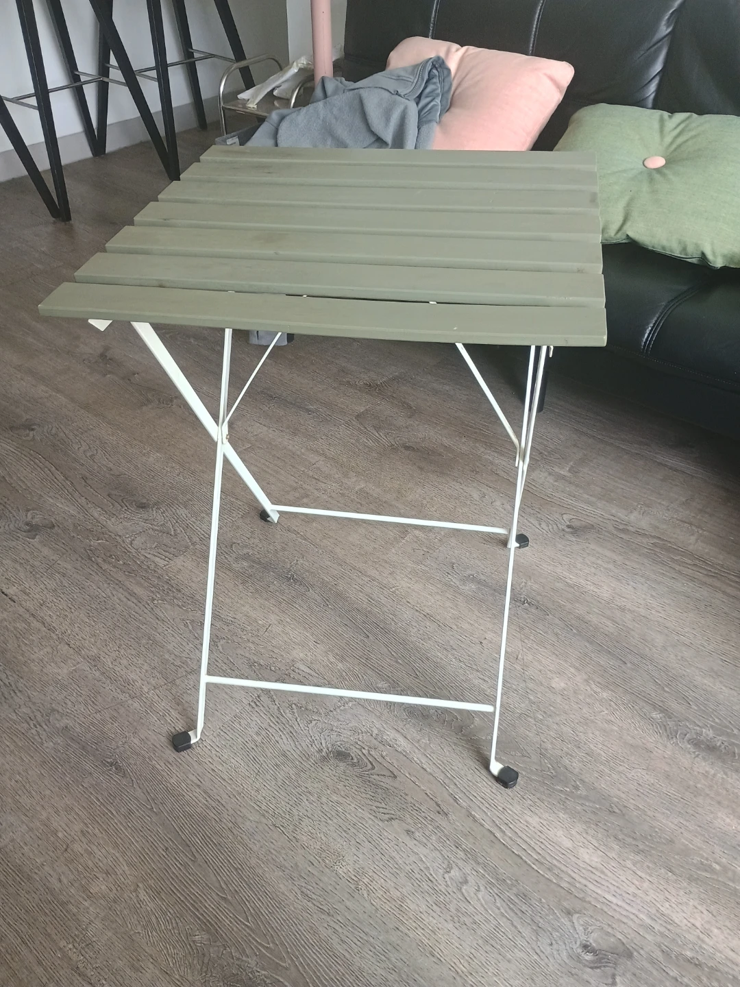 Folding balcony table