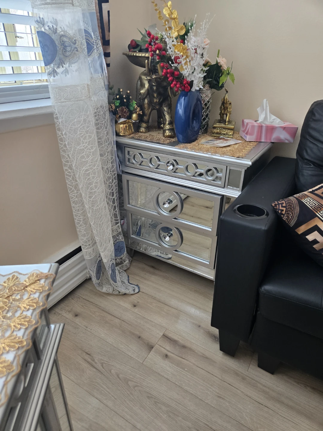 Mirrored Dresser Nightstand and chest