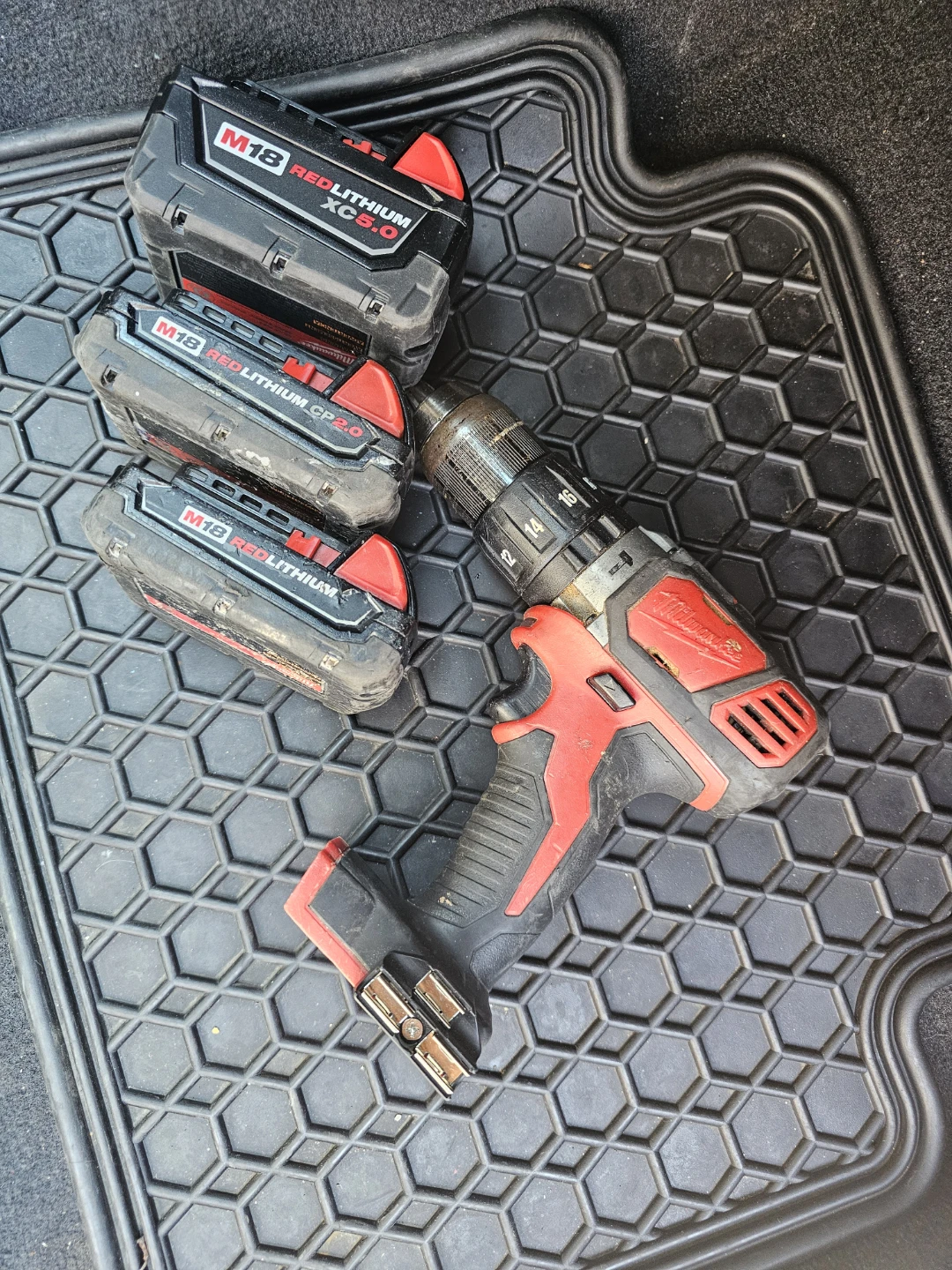 Milwaukee M18 Cordless Hammer Drill with 3 Batteries