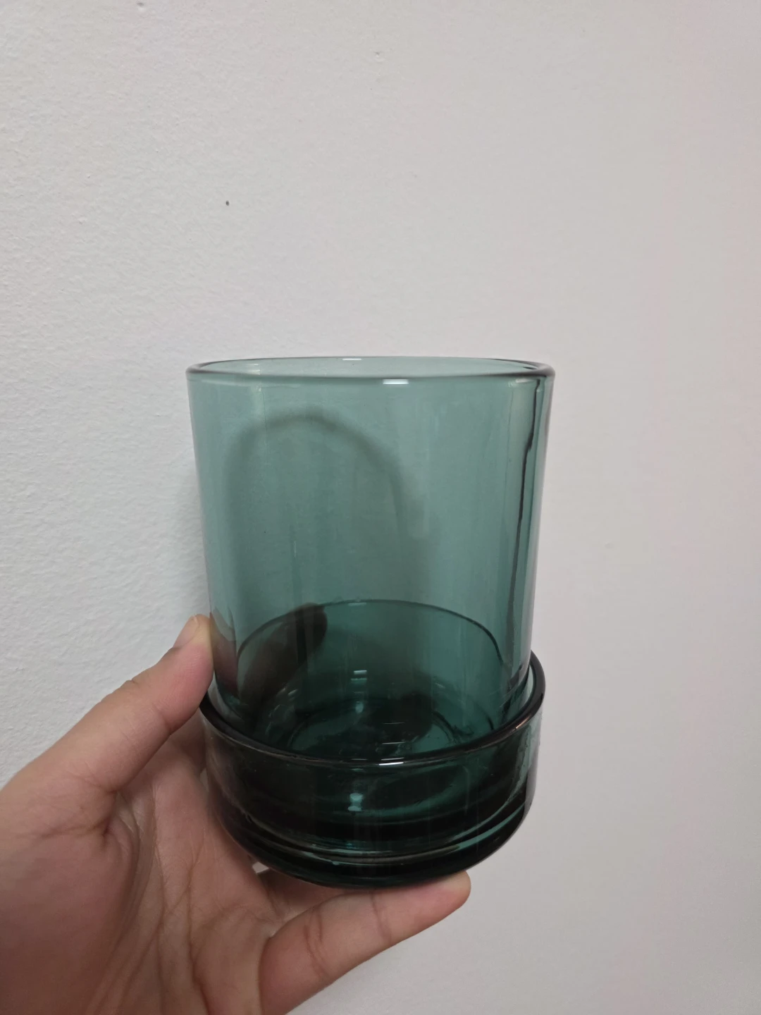 IKEA aqua blue toothbrush and toothpaste holder