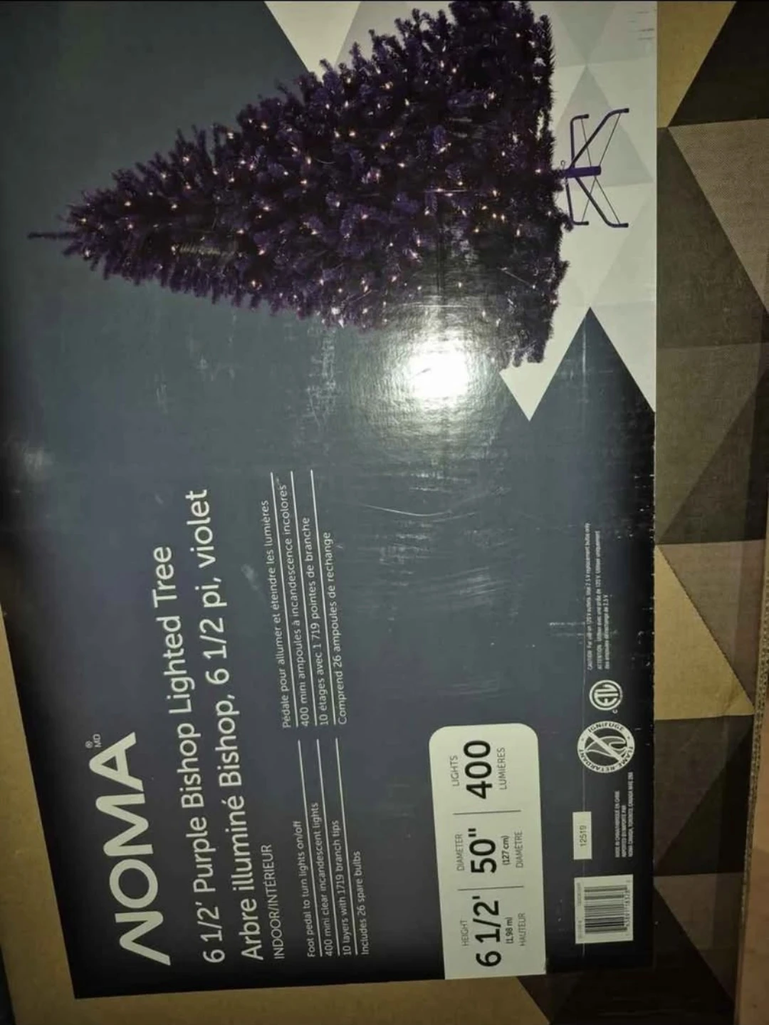 NOMA 6 1/2' Purple Bishop Lighted Tree