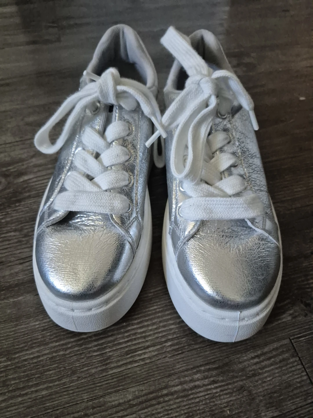 Dirty Laudry Platform Sneakers - Silver - photo 2