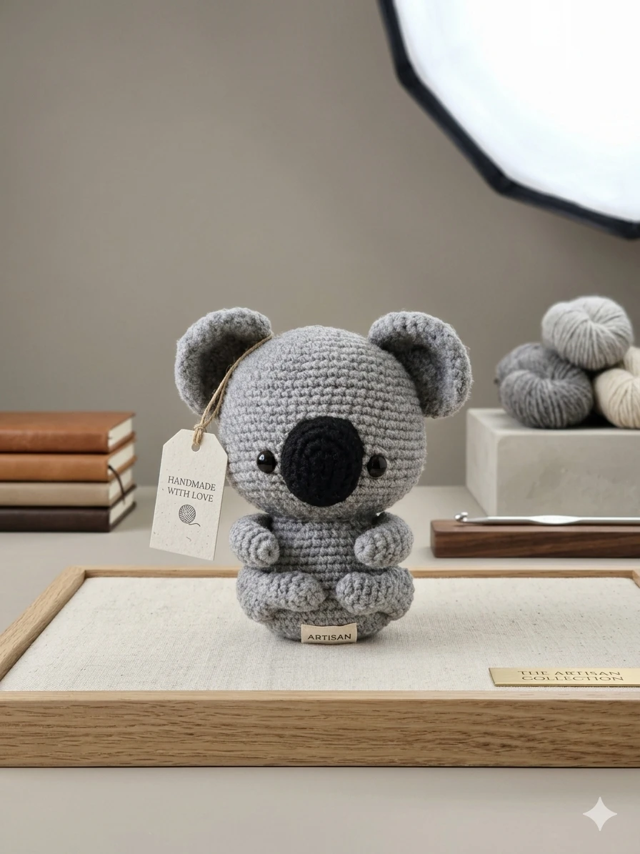 Handmade Crochet Koala Stuffed Toy - photo 4