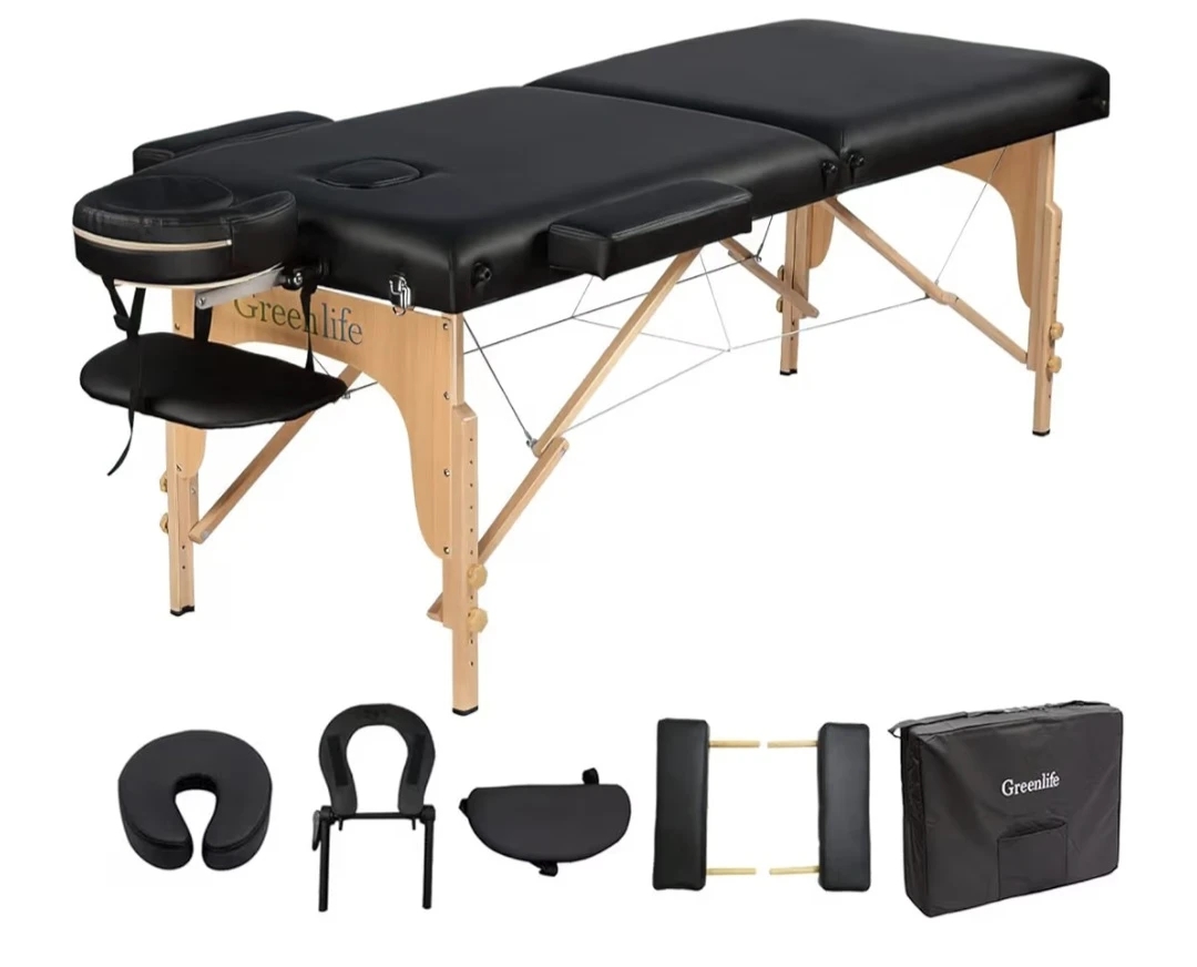 Greenlife Portable Massage Table with Accessories