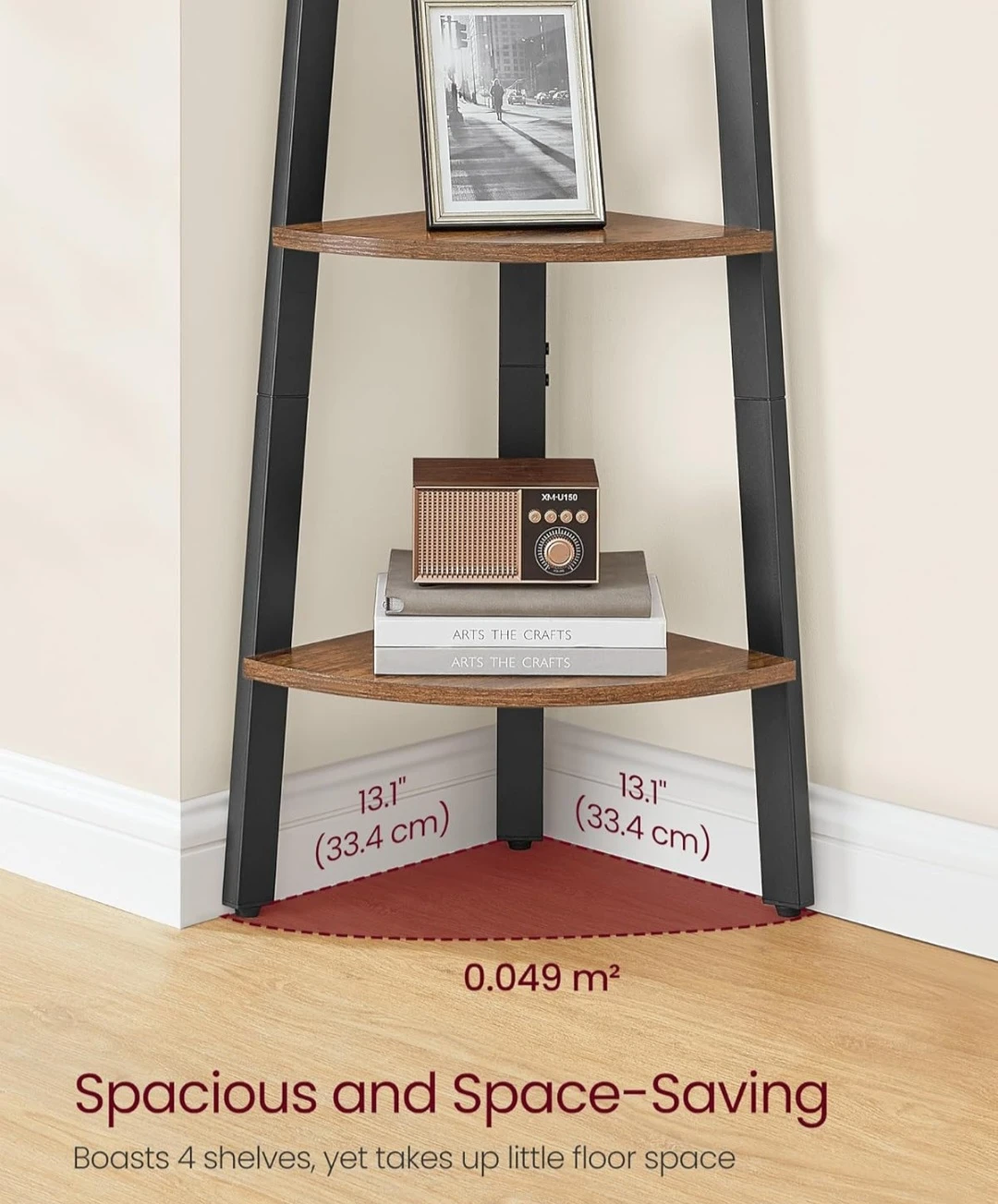 VASAGLE 4-Tier Corner Shelf - photo 4