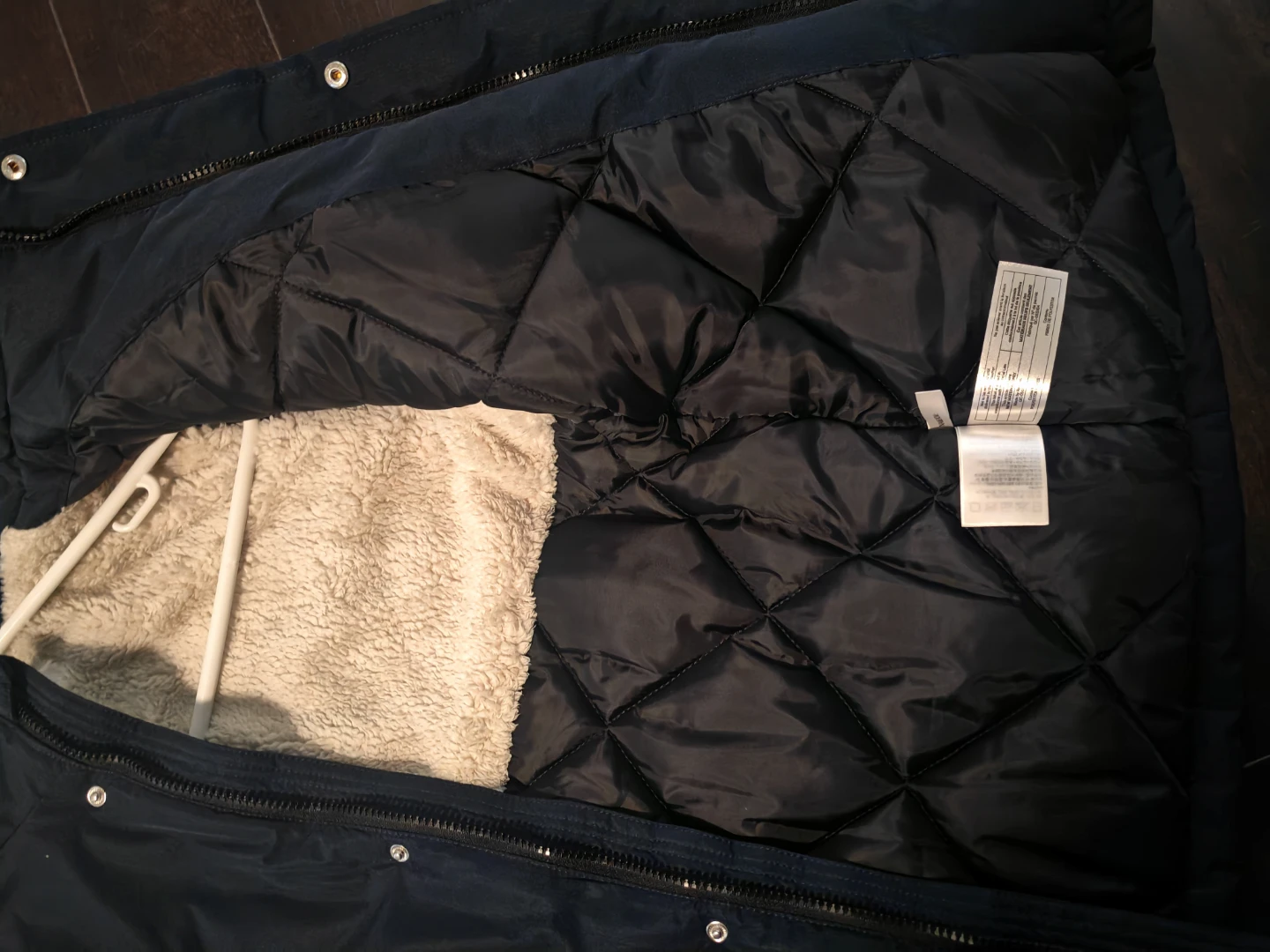 H&M Navy Sherpa Lined Winter Jacket - photo 2