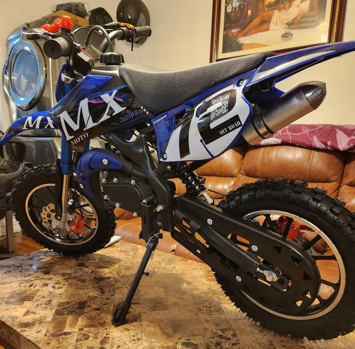 50cc Kids MX Moto Gas Dirt Bike with Gear - photo 4