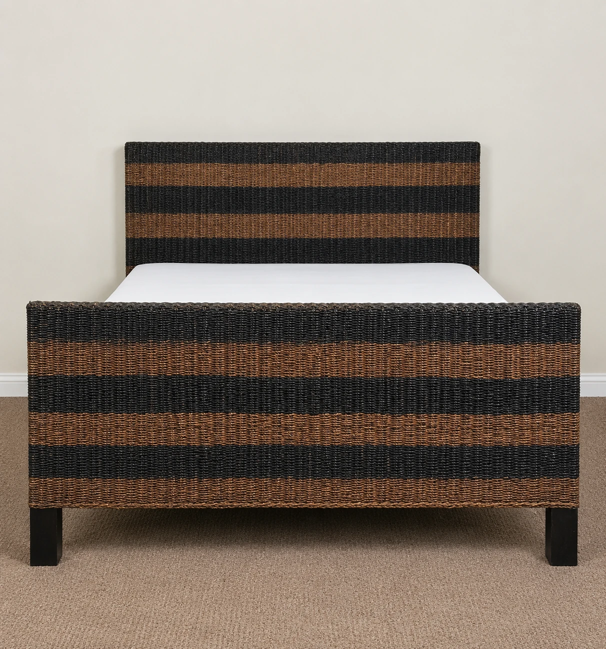 Woven Rattan Queen Bedset and Matress