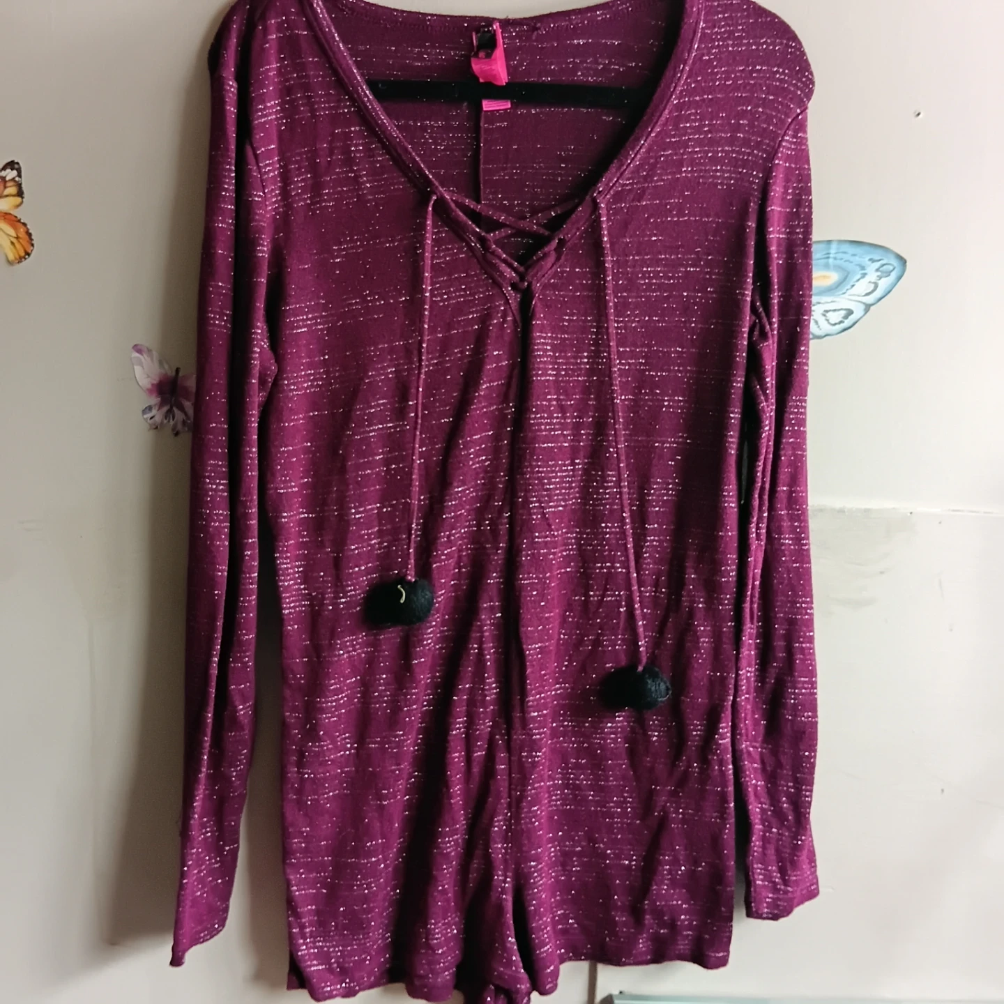 Velvet Heart sparkly long sleeve romper