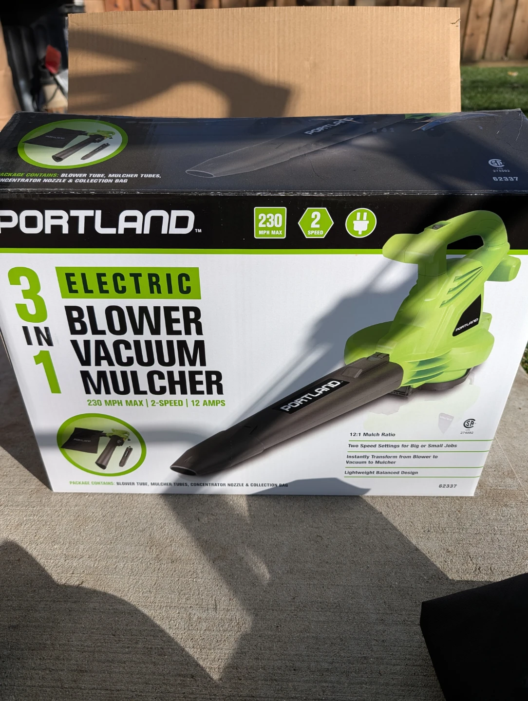 Portland 3-in-1 Electric Blower Vacuum Mulcher