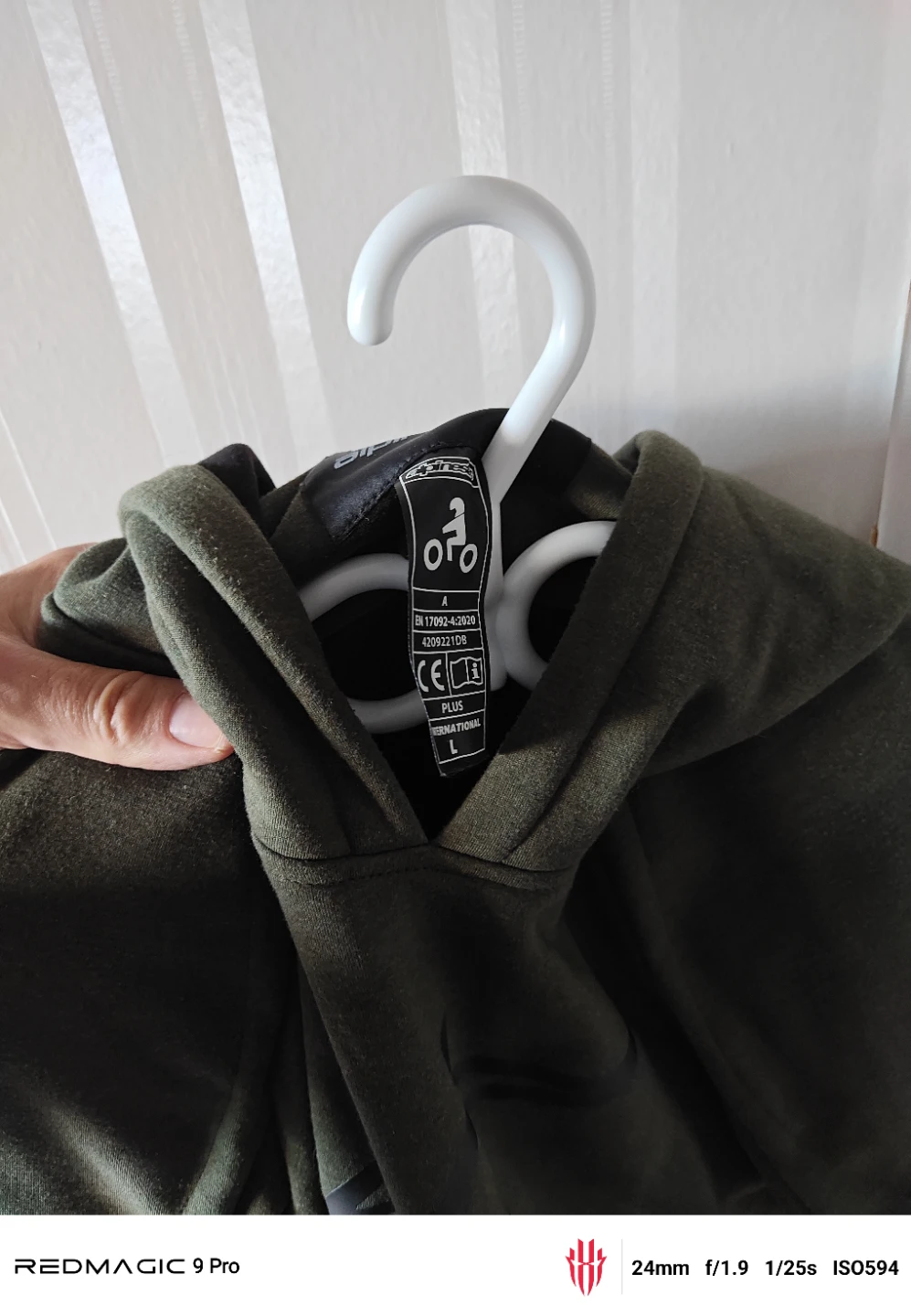 Motorcycle Alpinestars Hoodie - Green - Size L