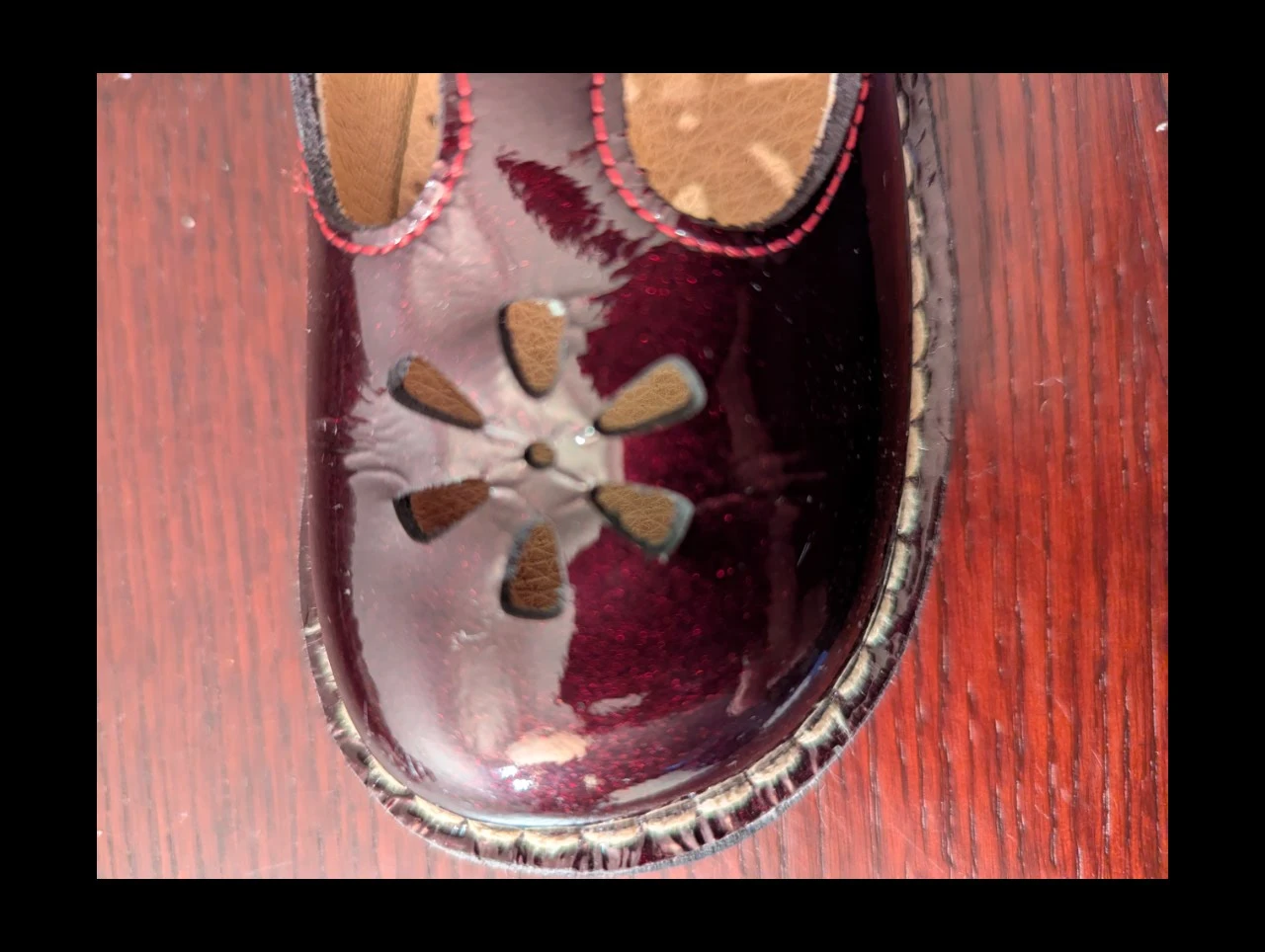 Aster Black Cherry Patent Leather Mary Janes Euro Size 26 - photo 4