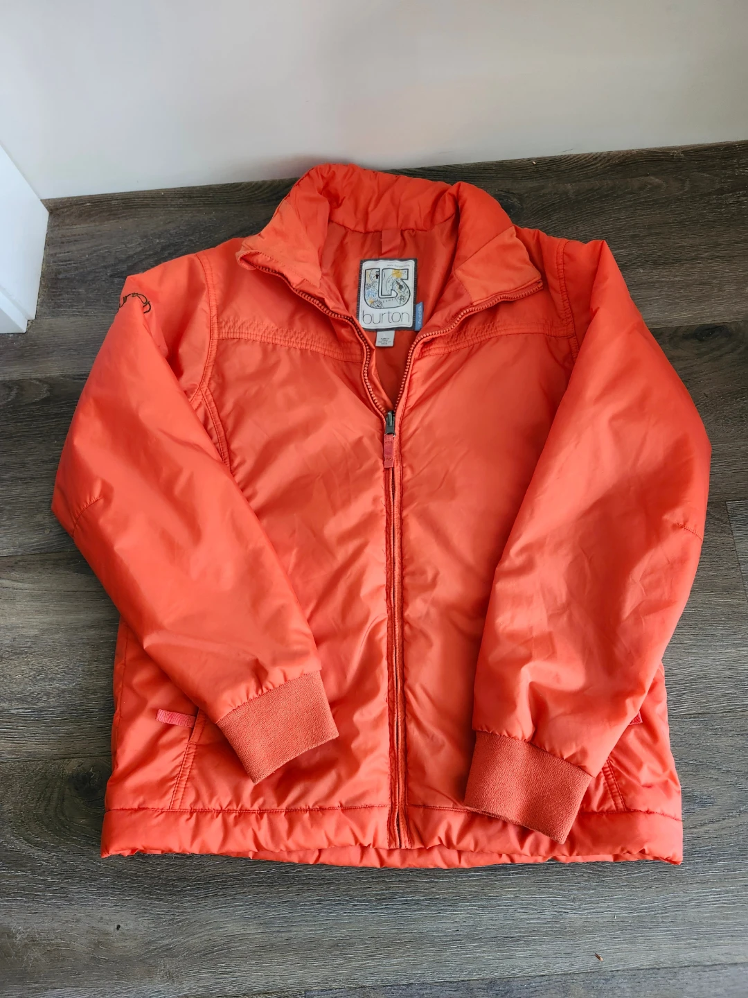 Burton Orange Jacket with Graphic - Large
