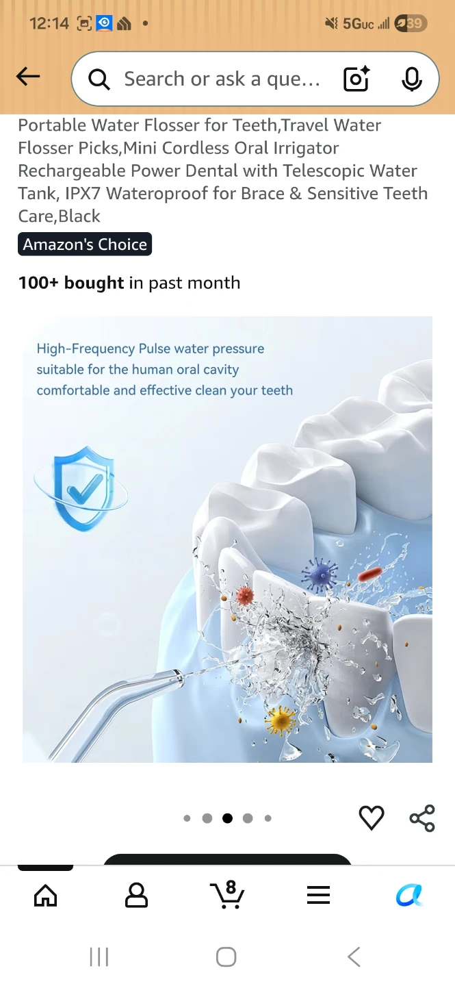Simply Refreshing Water Flosser for Teeth - Black - photo 3