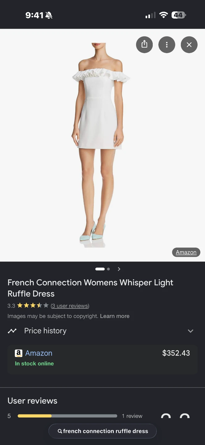 French Connection White Ruffle Dress - photo 4