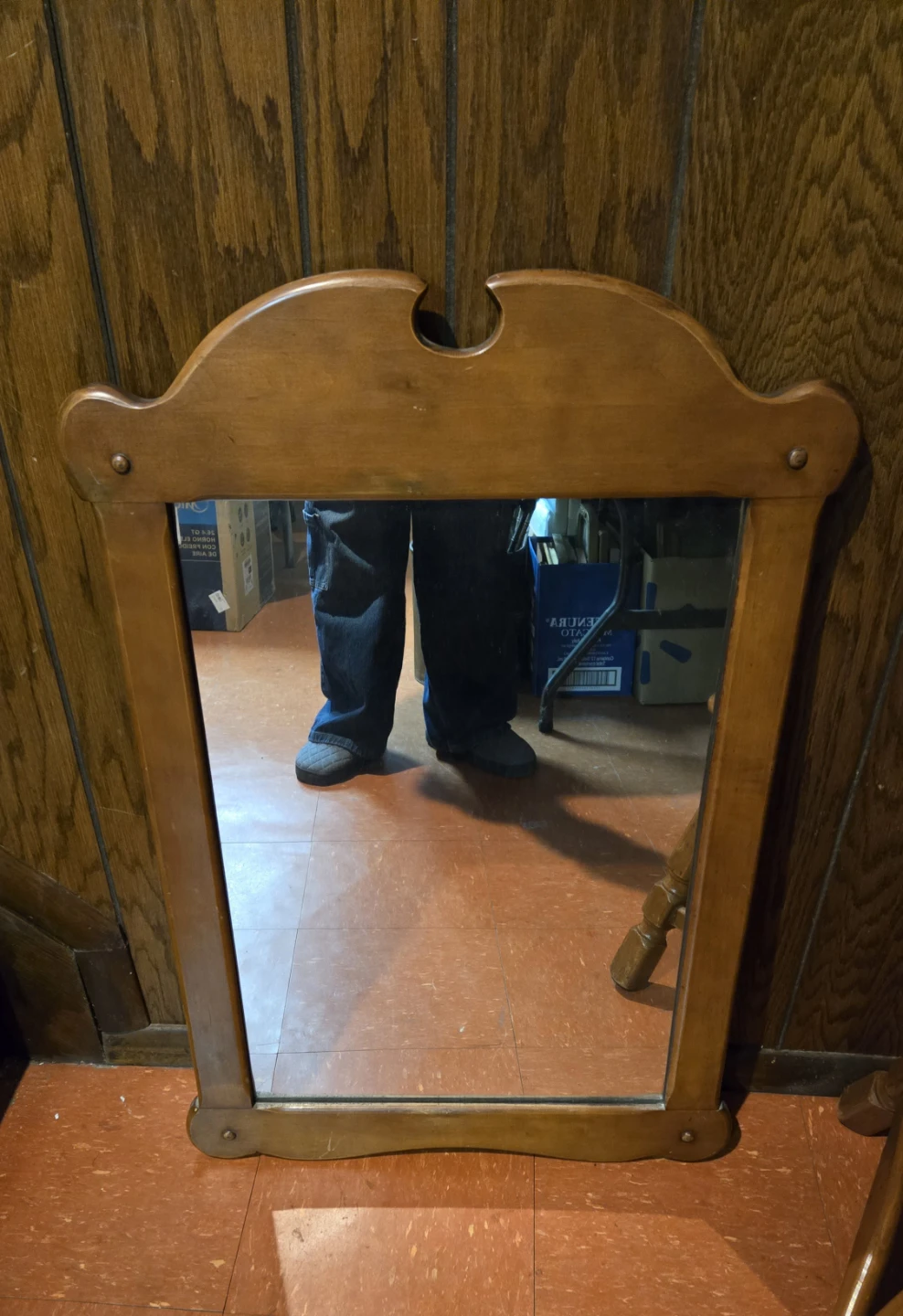 Vintage Maple Mirror & Chair - photo 3