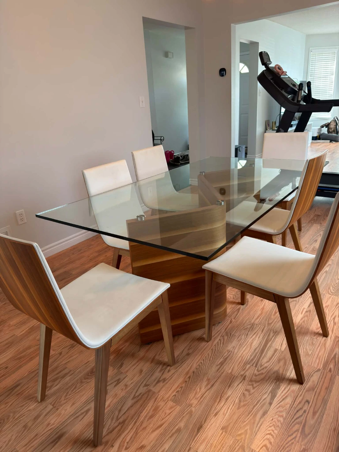 Modern Glass and Wood Dining Table from italy - photo 3