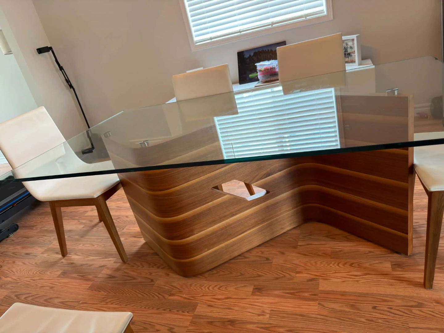 Modern Glass and Wood Dining Table from italy - photo 5