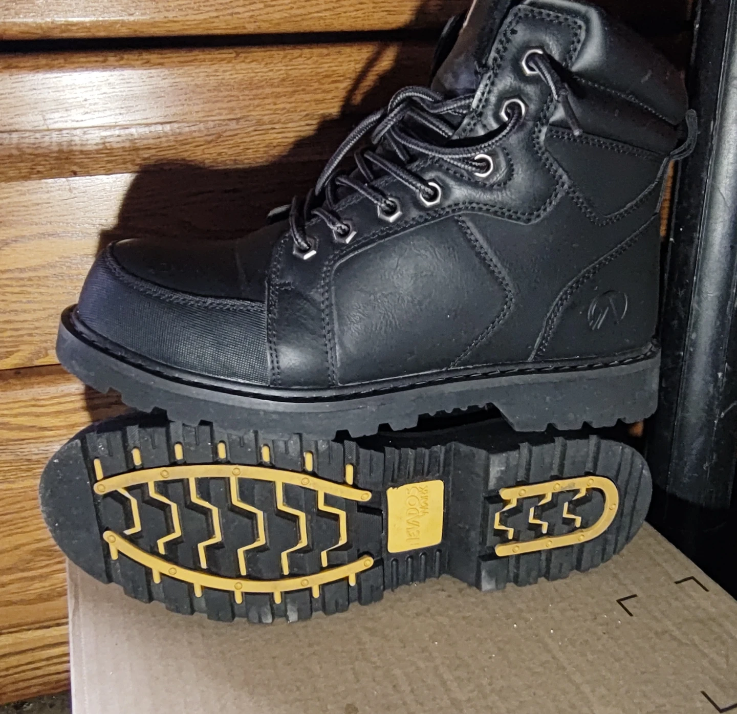 Nevados Work Black Leather Work Boots Size 9 - photo 2
