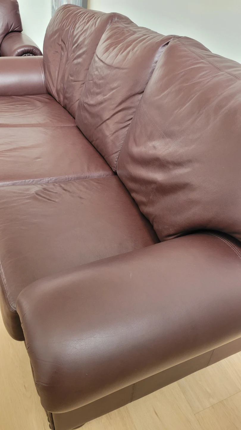 Rawhide Genuine Leather Sofa - Brown - photo 2