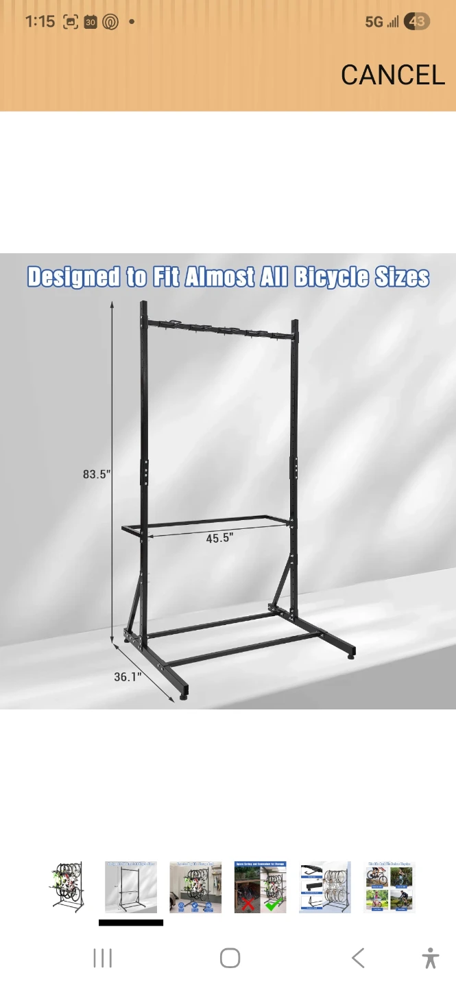 4-Bike Vertical Storage Rack - photo 2