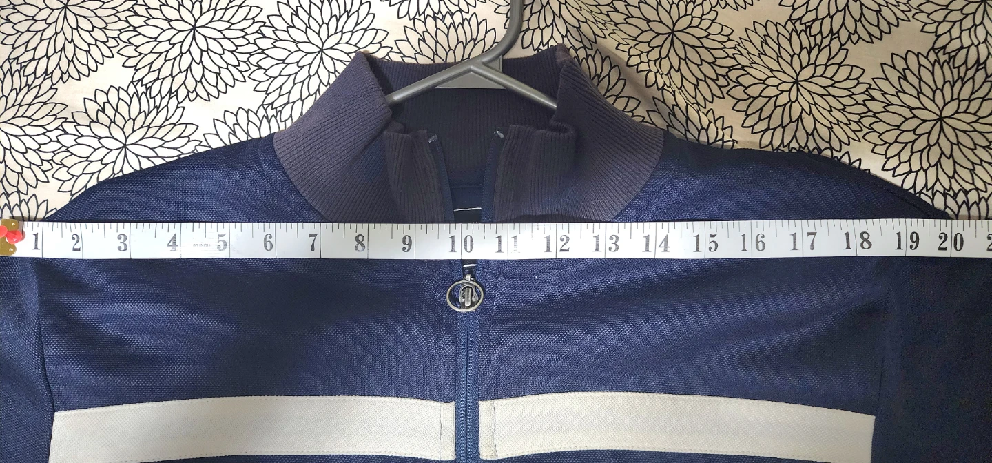 Navy Blue Track Jacket with White Stripes - photo 4