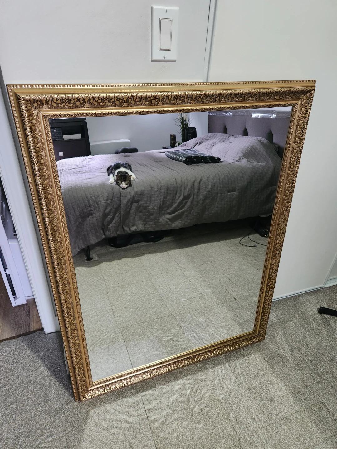 Large Ornate Gold Mirror - photo 2