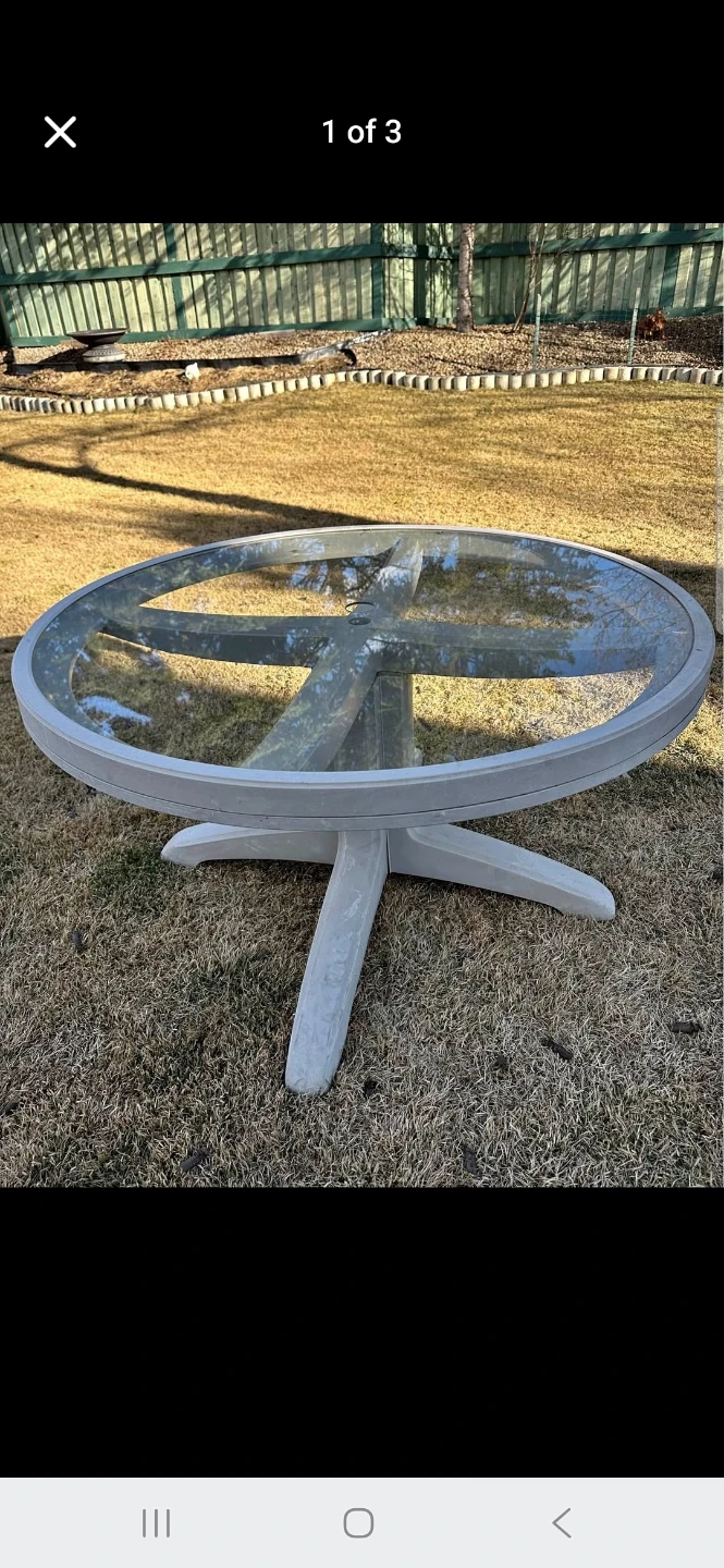 Glass Top Patio Table