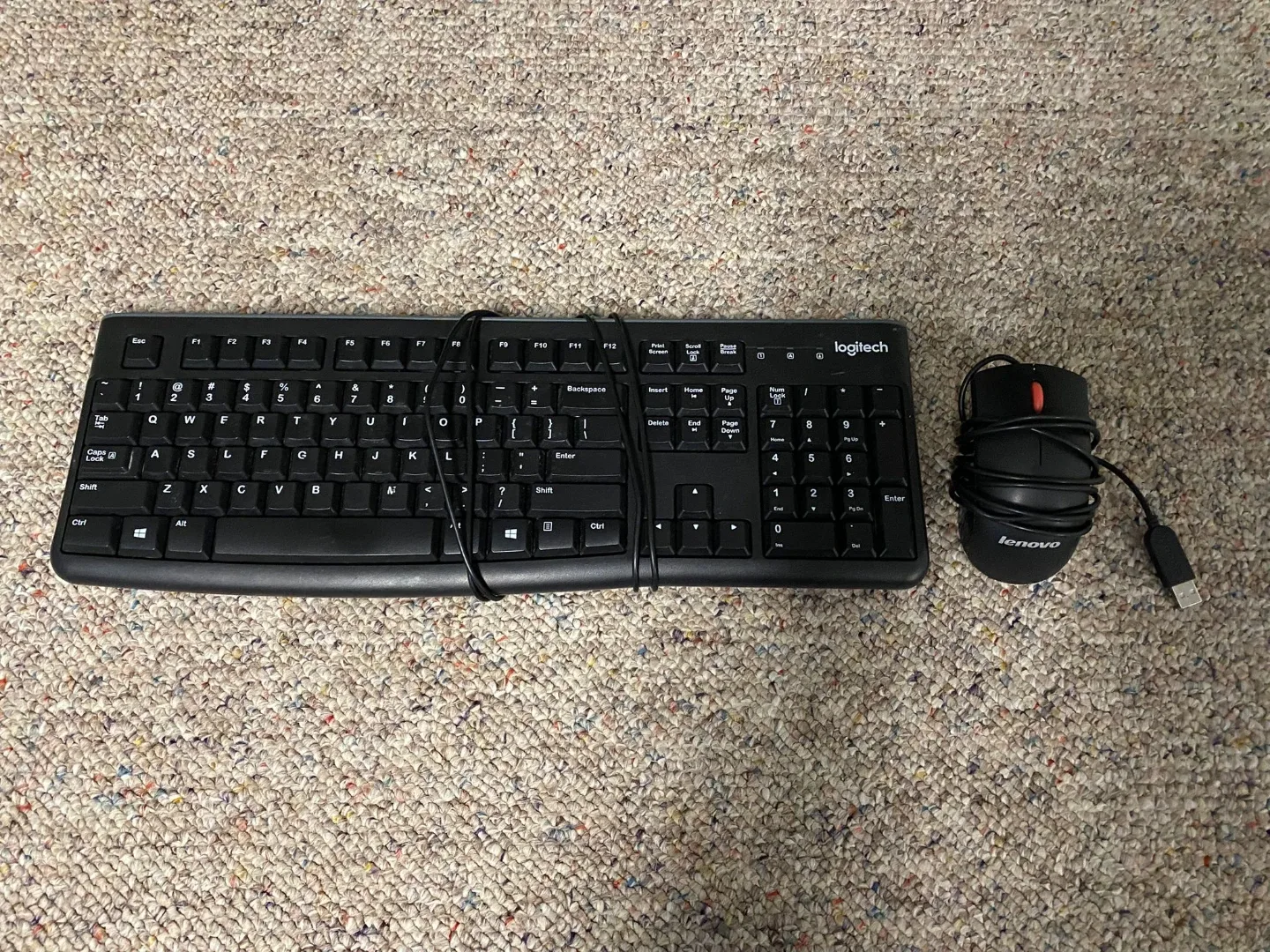 Logitech Keyboard and Lenovo Mouse Combo