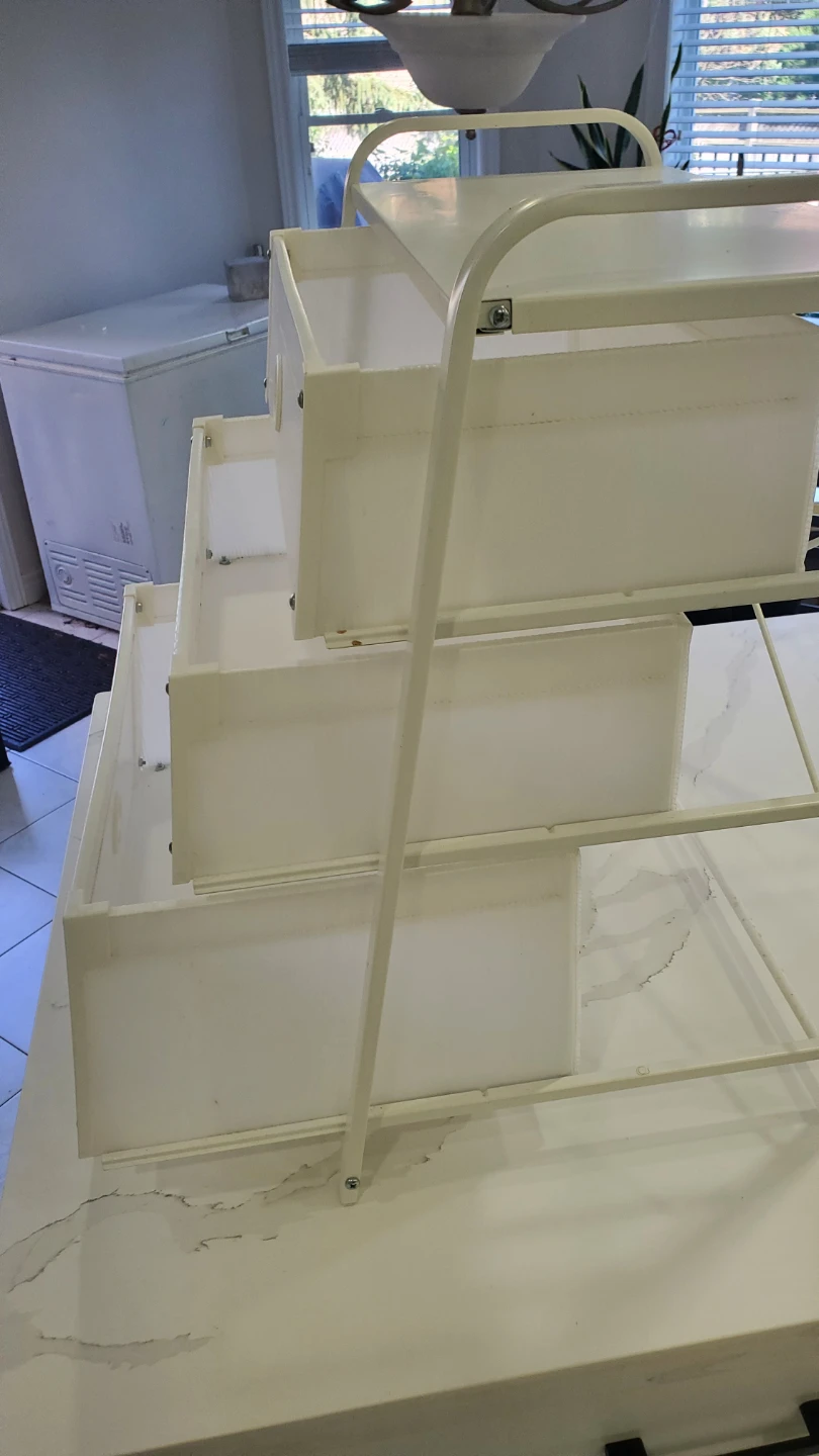 White 3-Drawer Storage Cart - photo 4