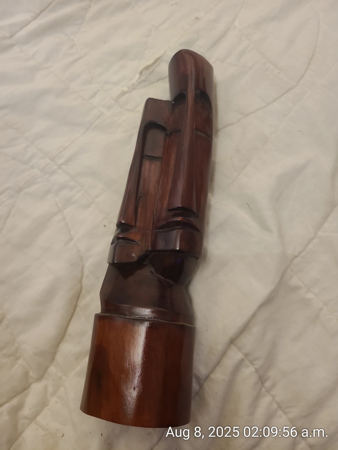 Wooden Carving Sculpture - Triple Face Design - photo 3