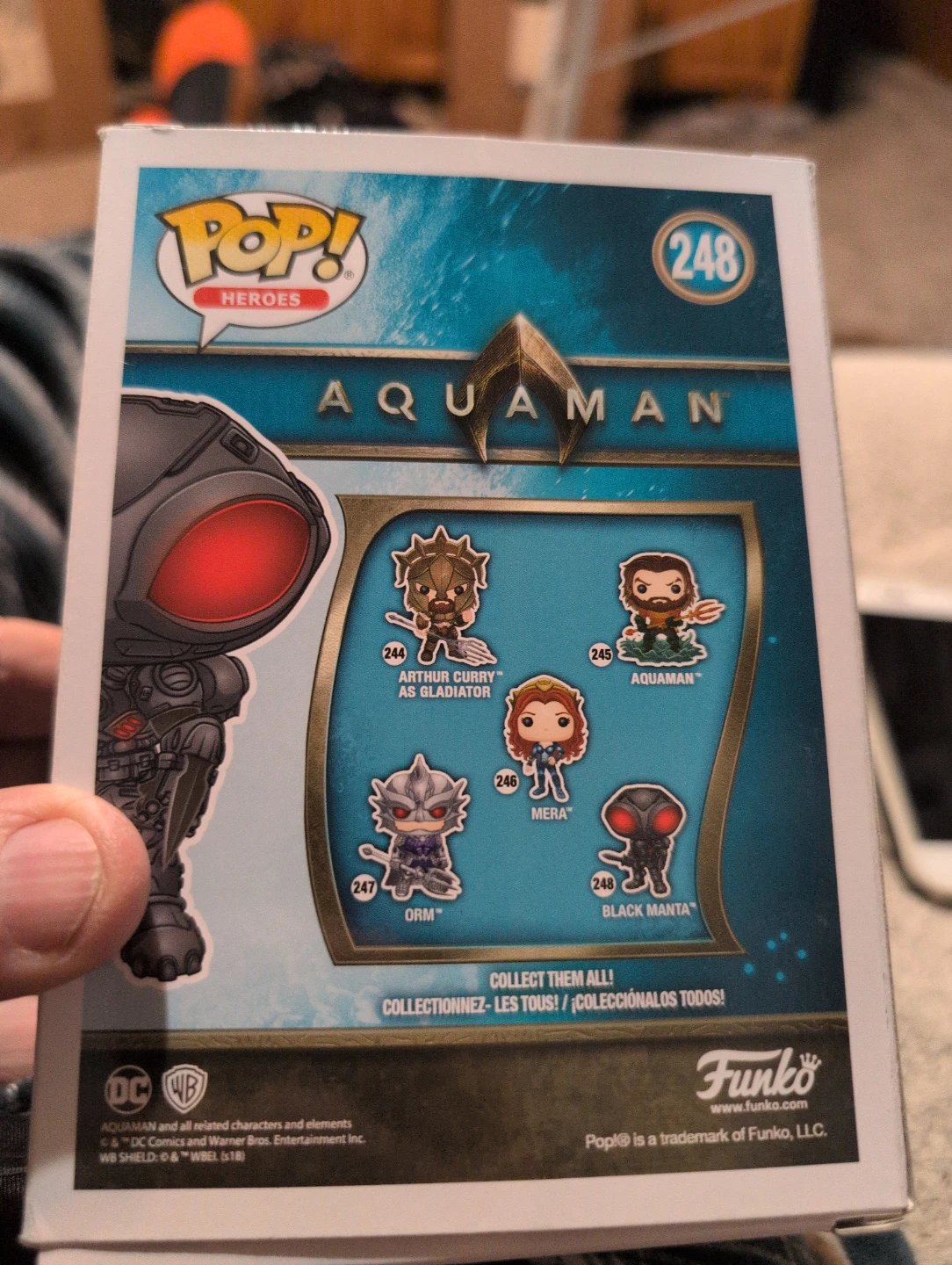 Funko Pop! Heroes Aquaman #248 Black Manta Vinyl Figure - photo 2