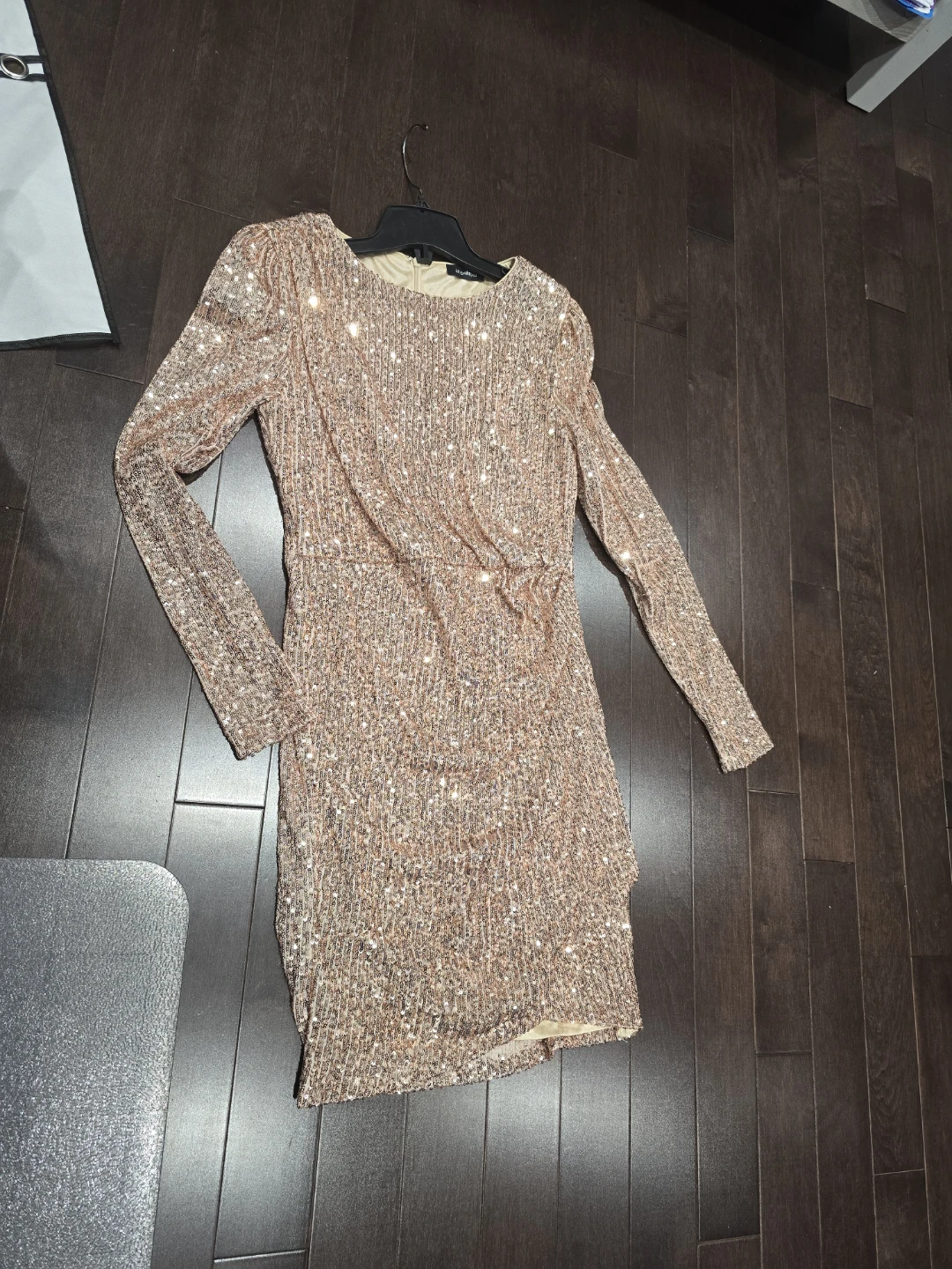 Sparkly Rose Gold Sequin Dress