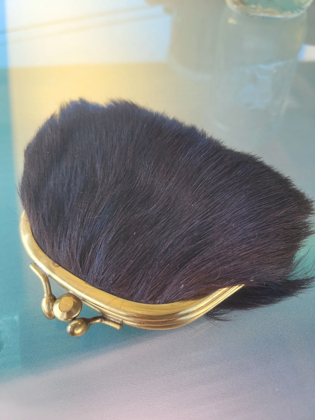 Vintage Fur Coin Purse with Clasp