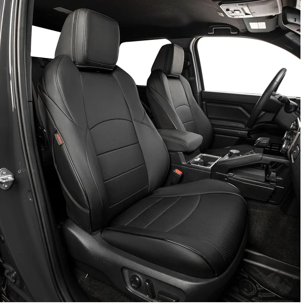 Toyota 4 Runner Black Faux Leather Car Seat Covers full set