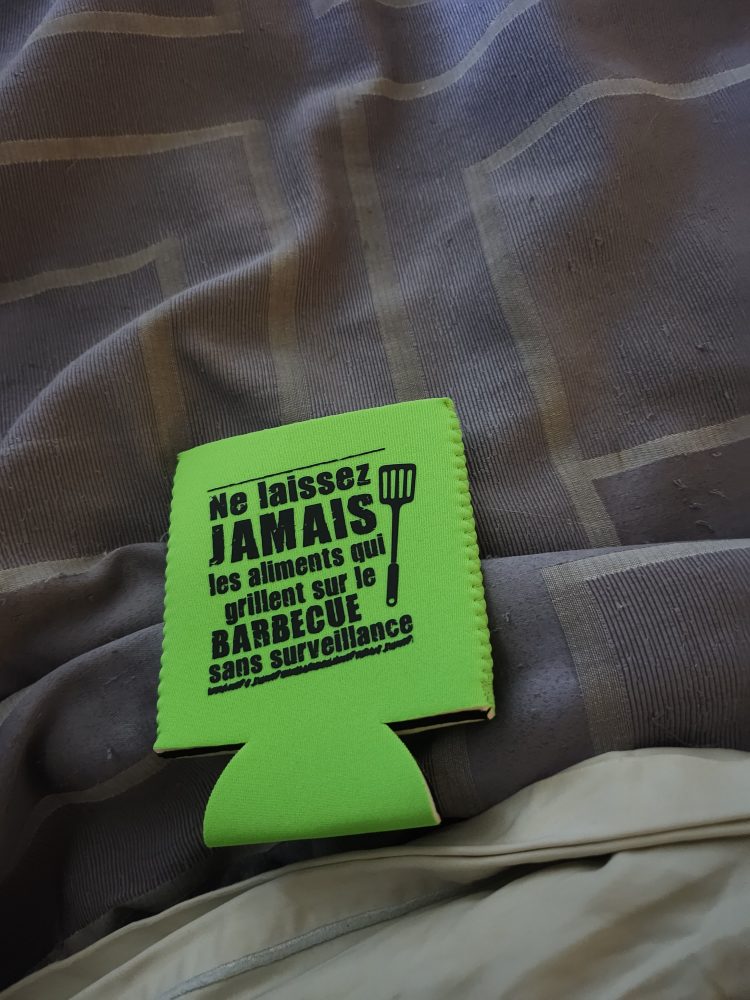 Can Cooler / Koozie - Barbecue French Saying
