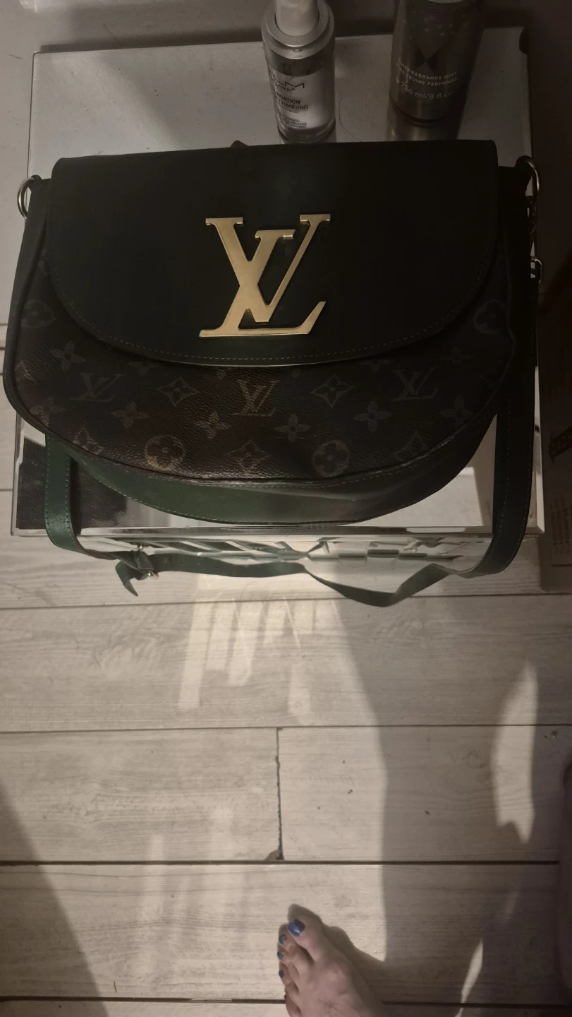 Louis Vuitton Monogram & Green Leather Crossbody Bag - photo 4