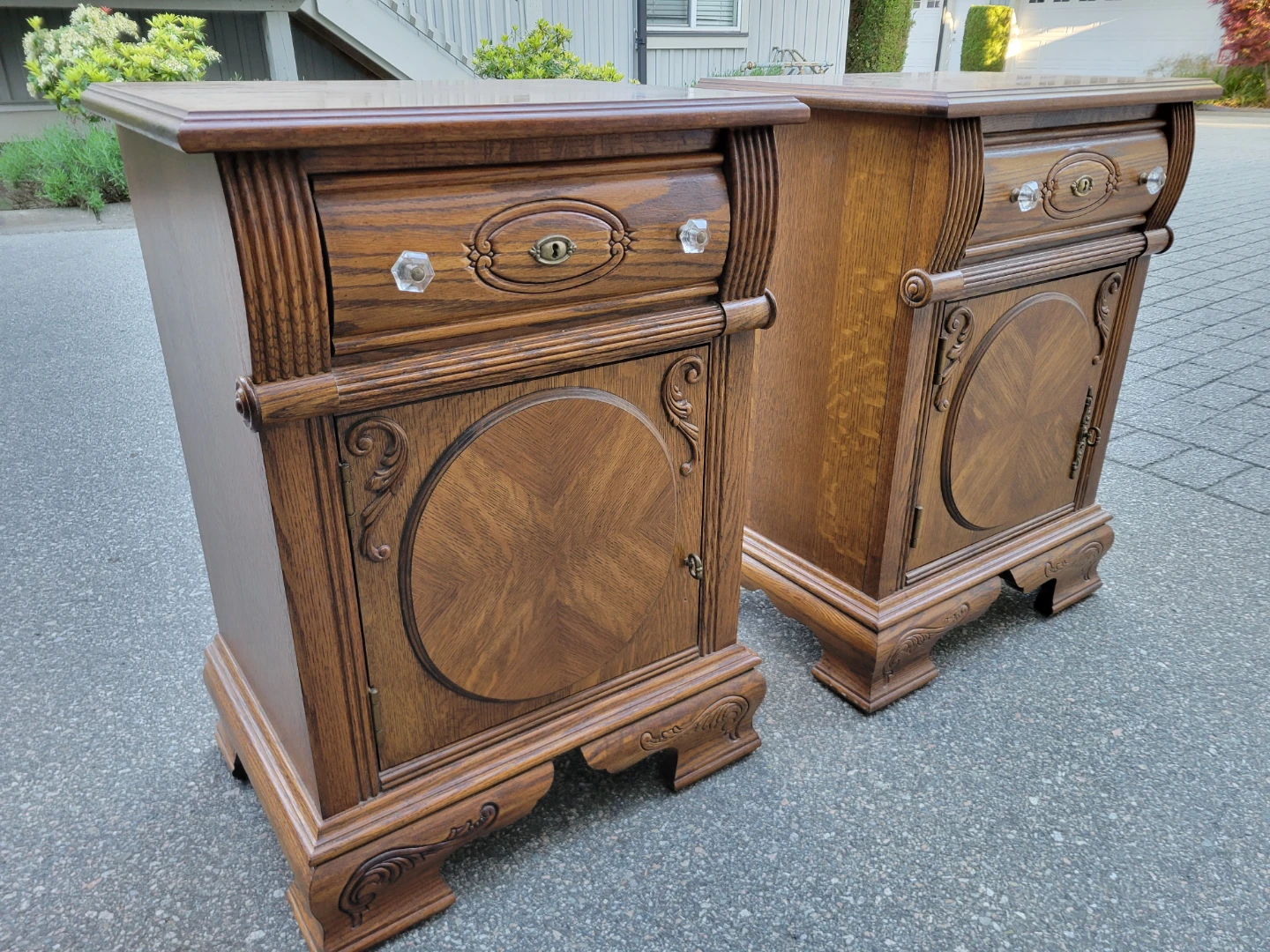 American Drew Solid Oak Bedroom Set - With 2 Nightstands - photo 5