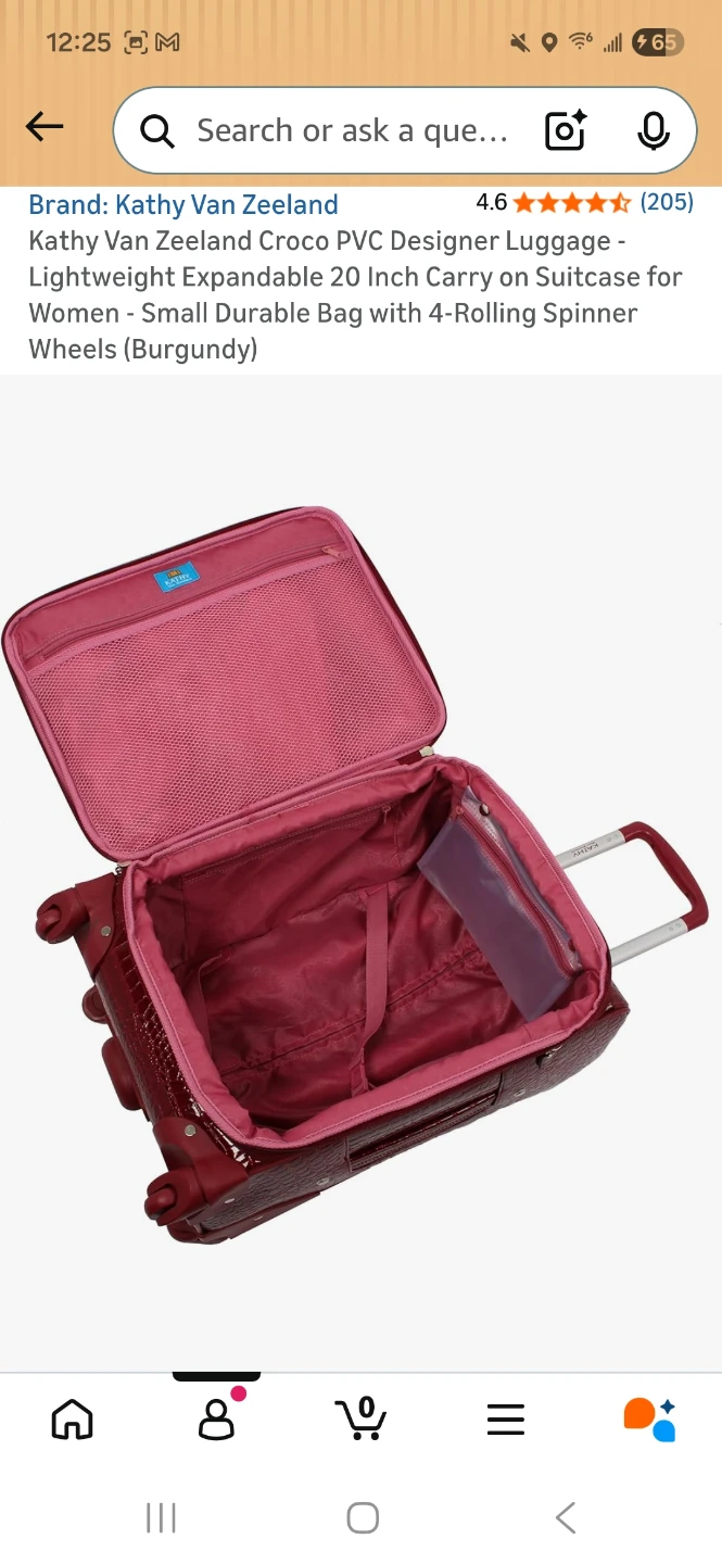 Kathy Van Zeeland Croco Expandable 20 Inch Carry-On Luggage - photo 4