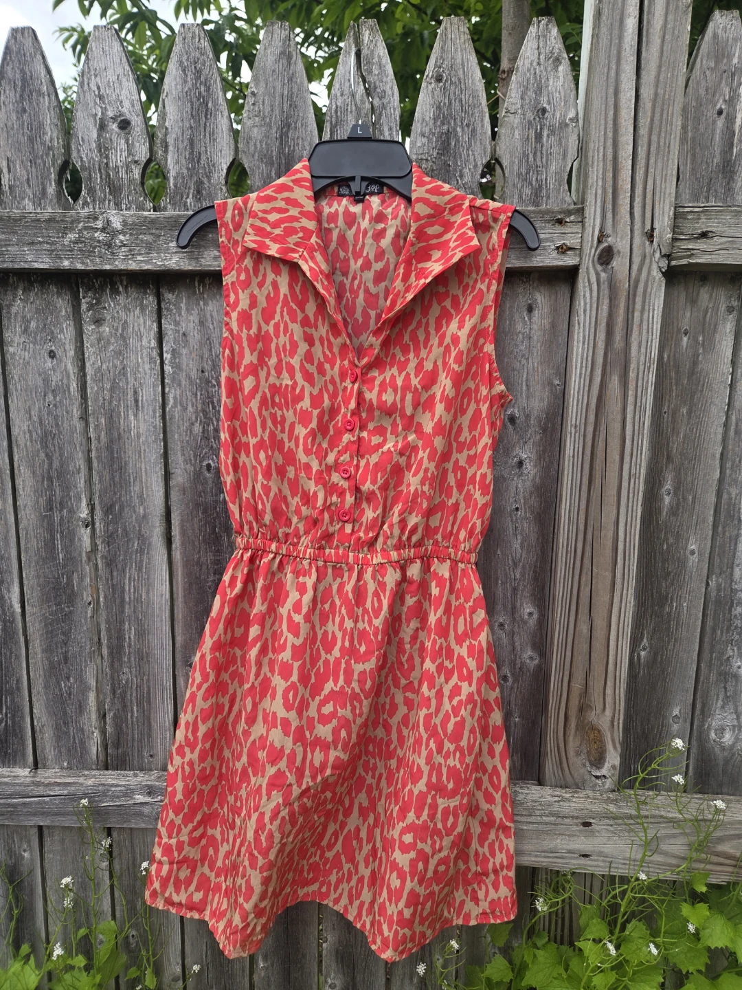 Bebop Women's Sleeveless Cheetah Print Dress Size S