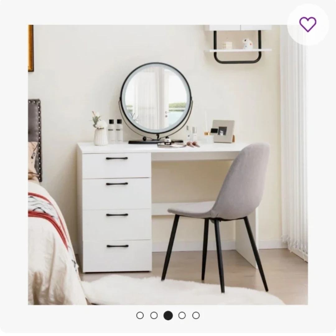 Computer/Vanity Desk with Drawers - photo 4