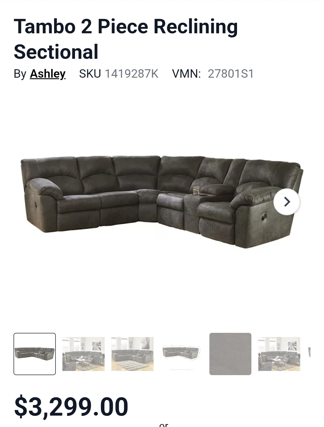 Ashley Tambo 2 Piece Reclining Sectional - photo 2