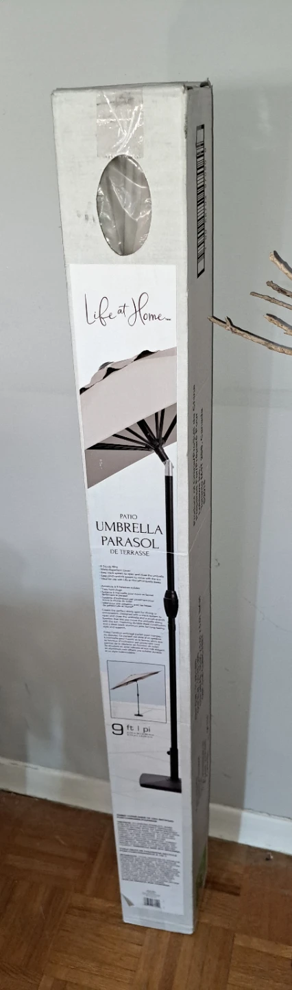 2 NEW in box 9' Patio Umbrella - Grey - photo 2