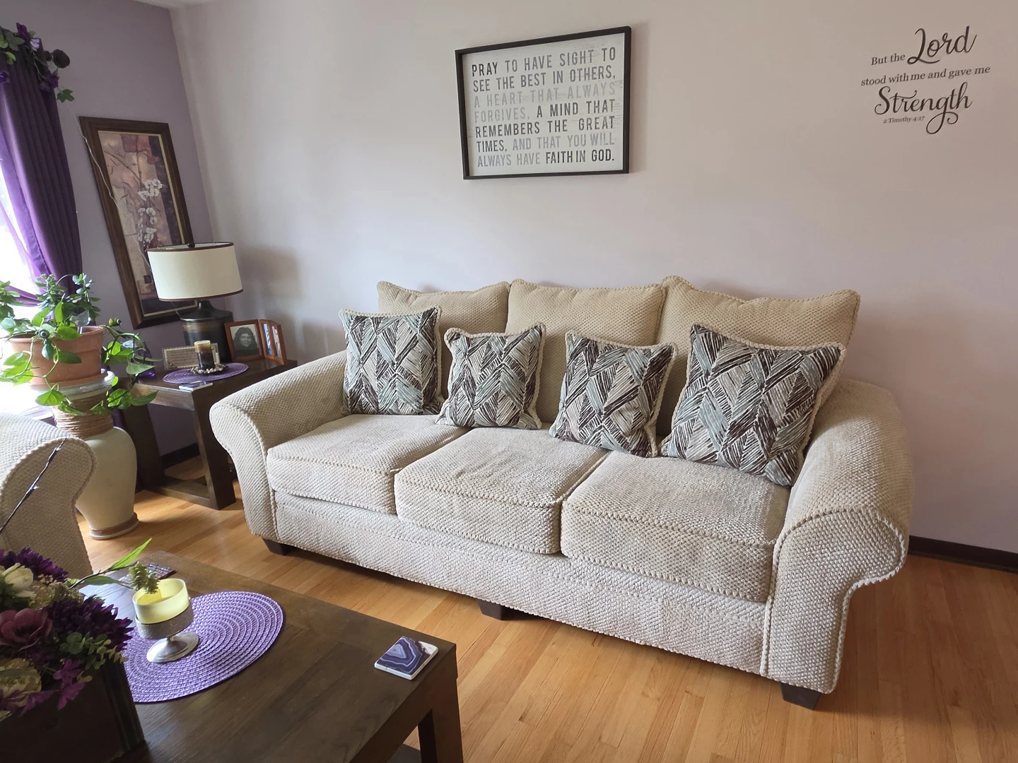 3 Biege living set with Decorative Pillows - photo 3