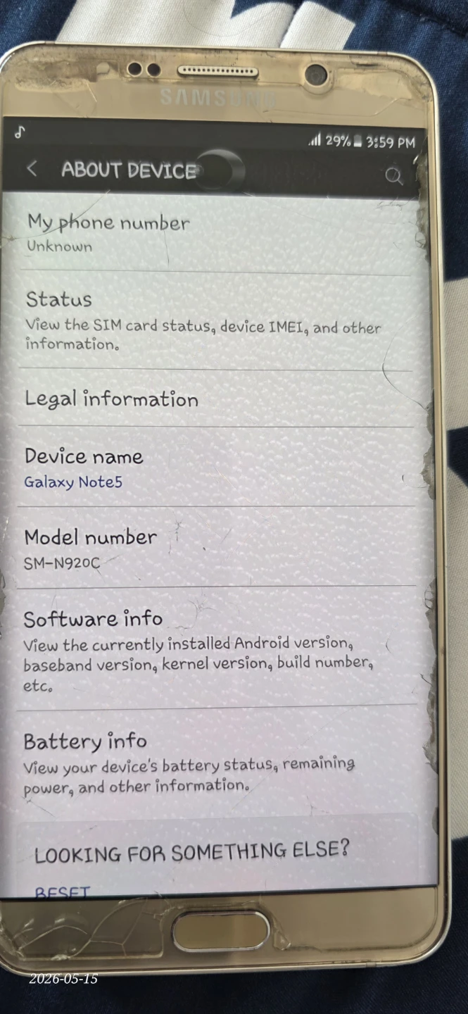 Samsung Galaxy Note 5 SM-N920C Gold - photo 3