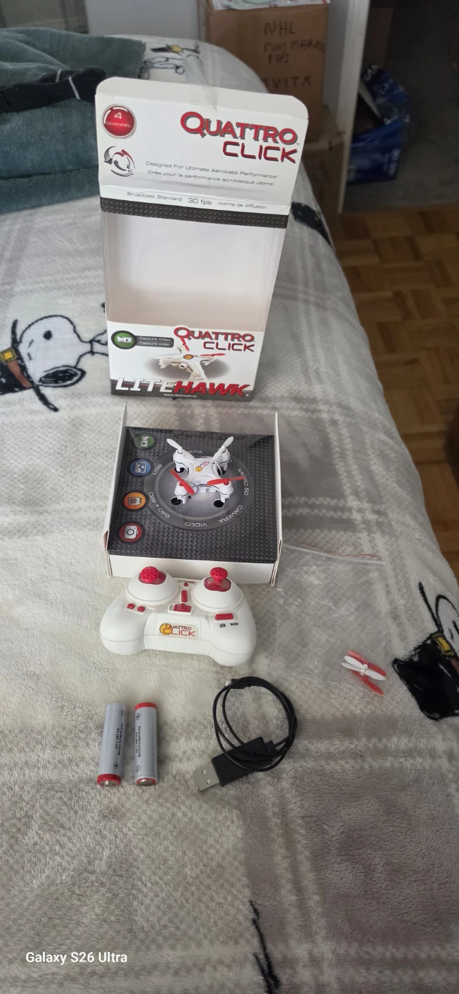 LiteHawk Quattro Click Drone with Remote and Accessories