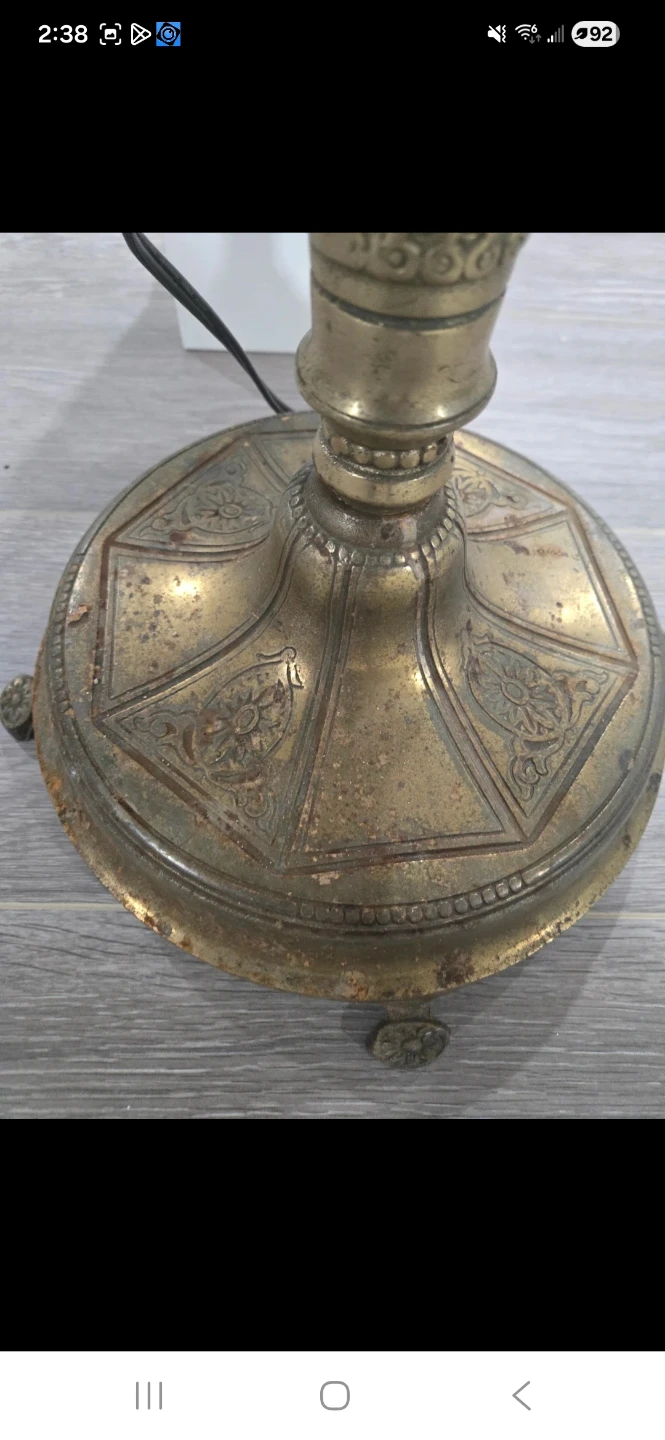 Vintage Brass Floor Torchiere,  No shade - photo 3