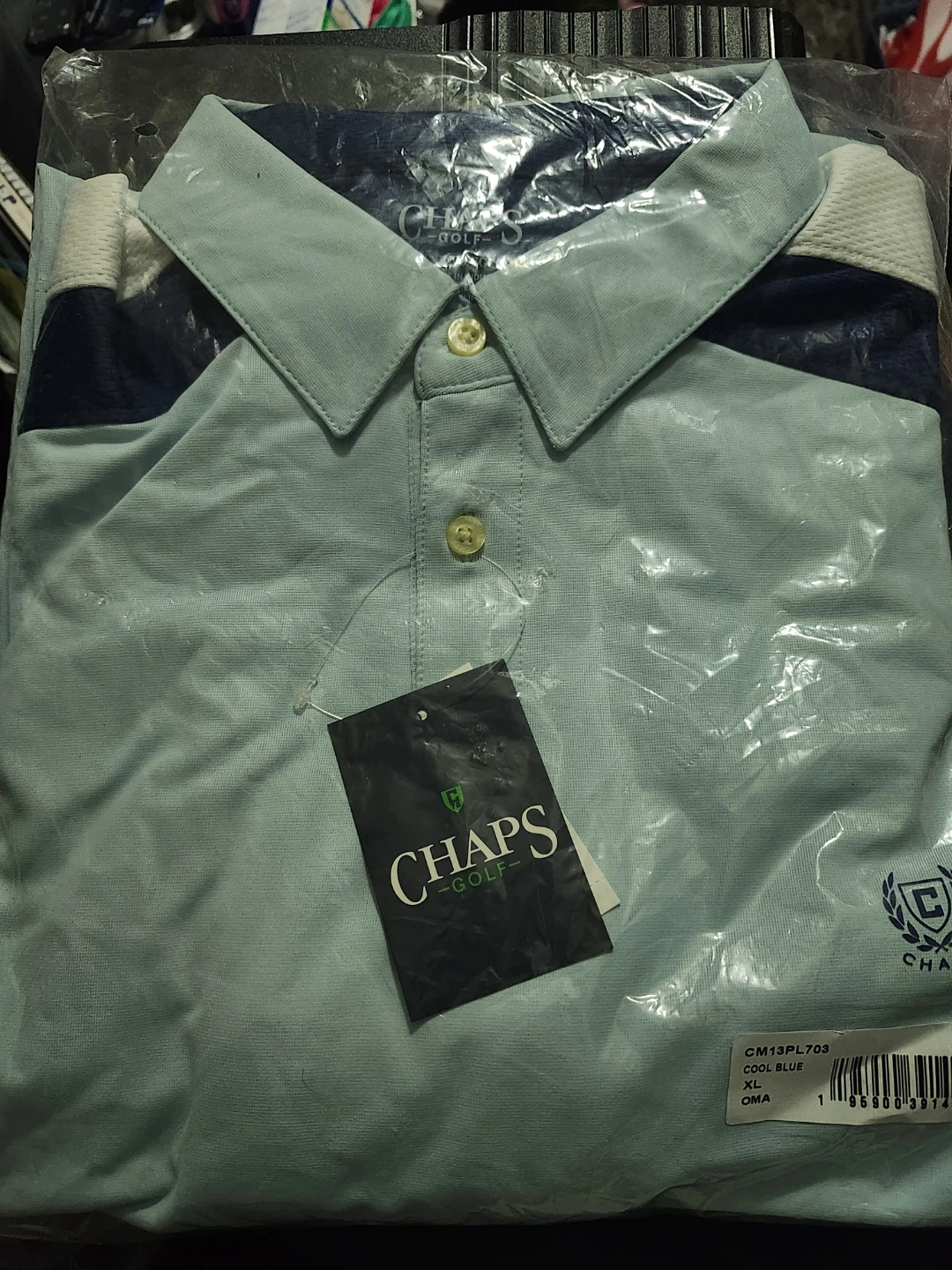 Chaps Golf Polo Shirt - XL - Cool Blue